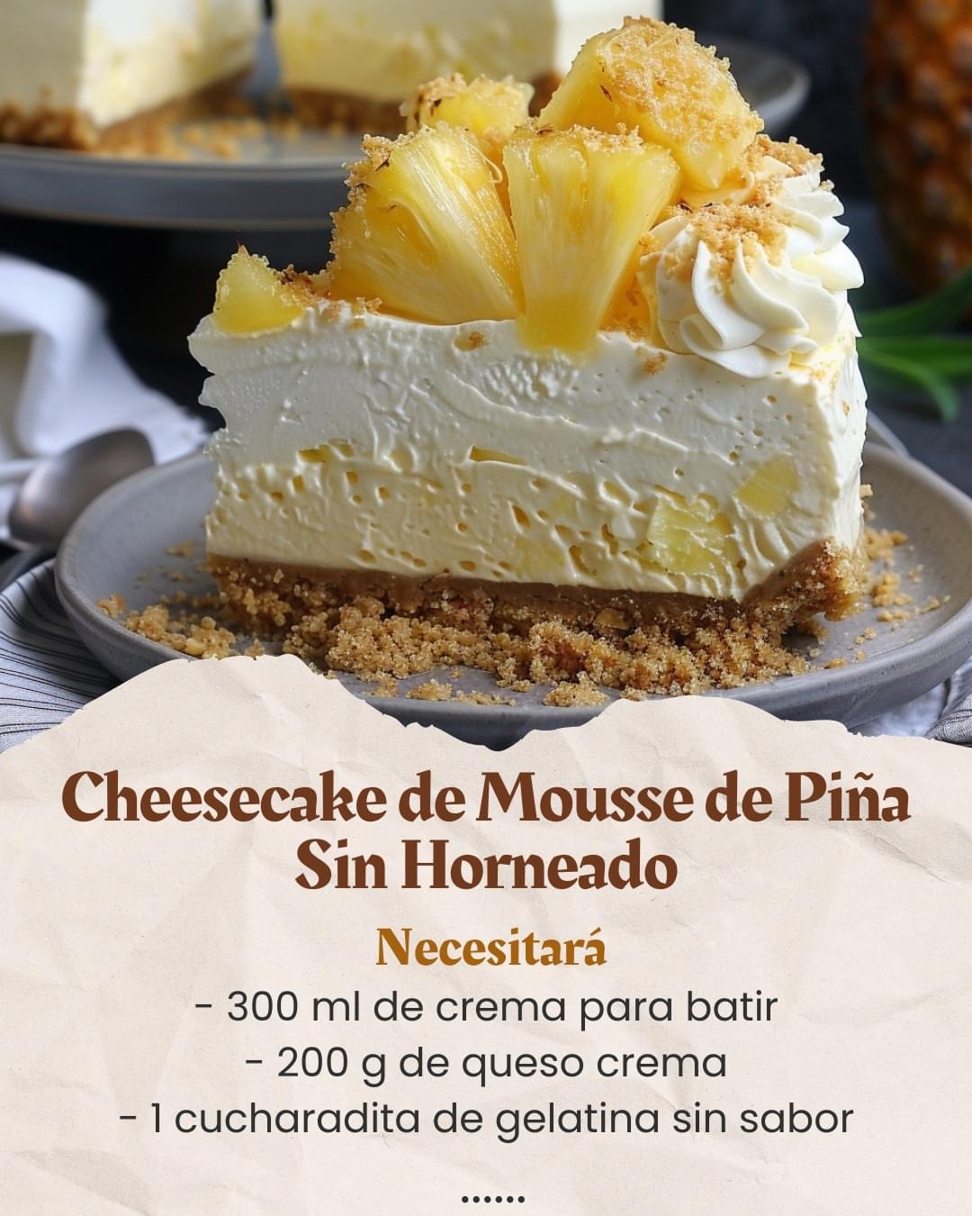 Cheesecake de Mousse de Piña