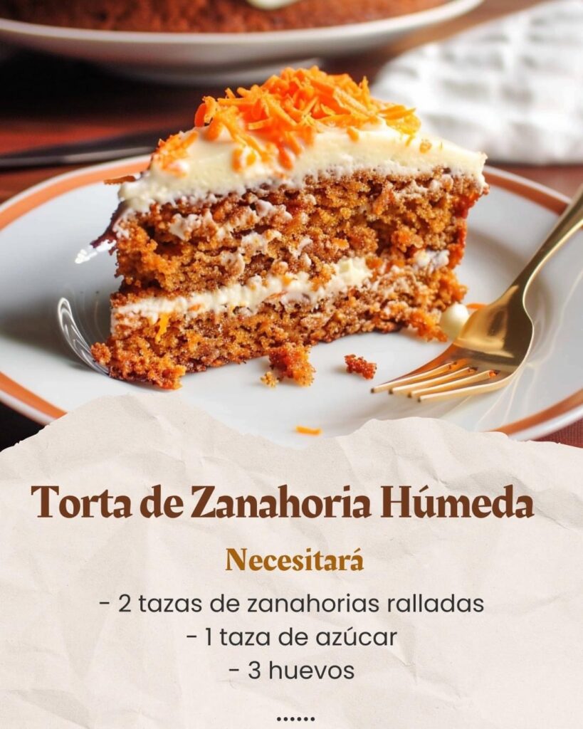 Exquisita Torta de Zanahoria con Textura Húmeda
