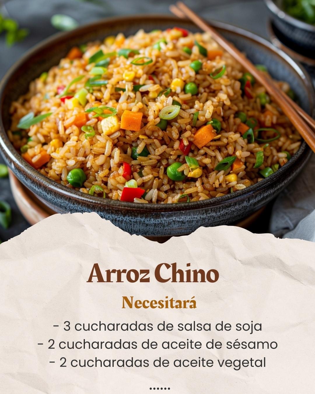 Arroz Chino con Vegetales y Pollo
