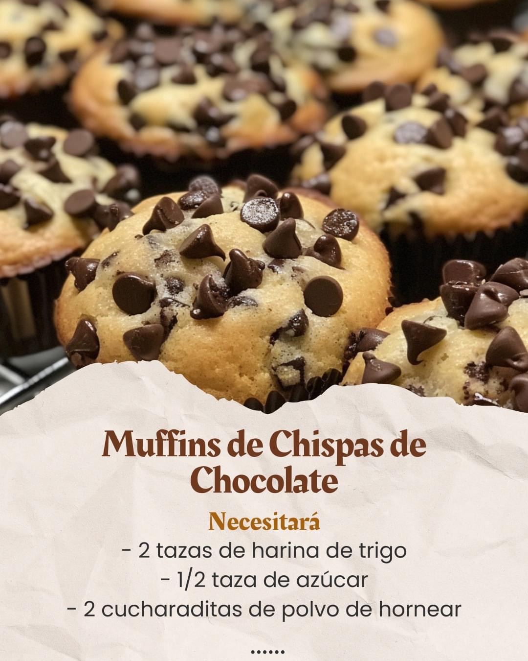 Muffins de Chispas de Chocolate