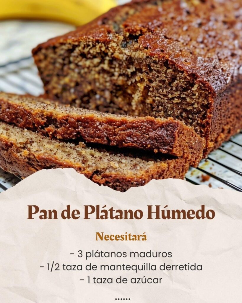 Pan de Plátano Jugoso y Aromático