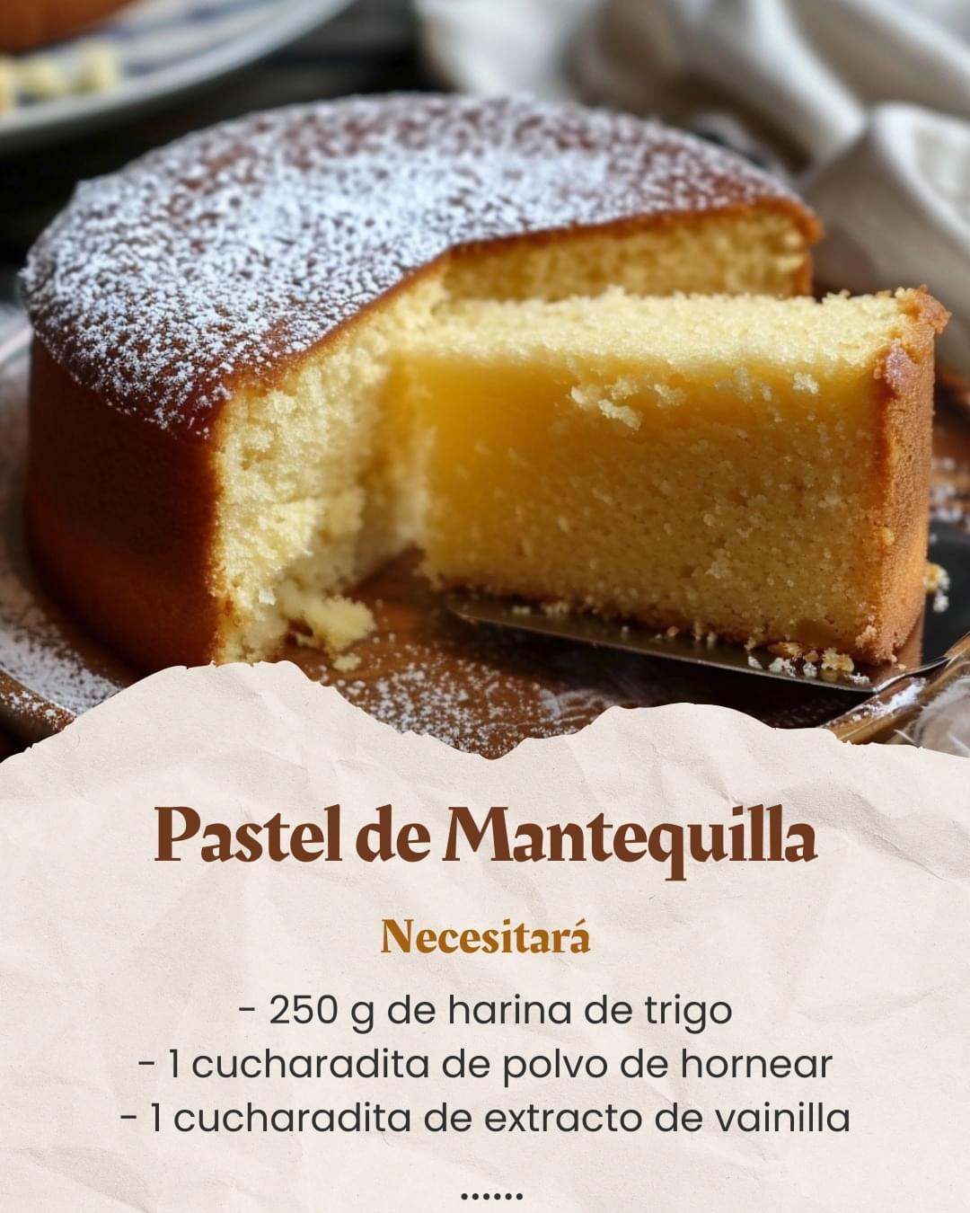 Pastel de Mantequilla