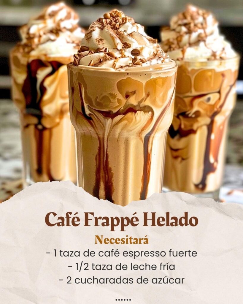 Café Frappé Helado con Crema Batida