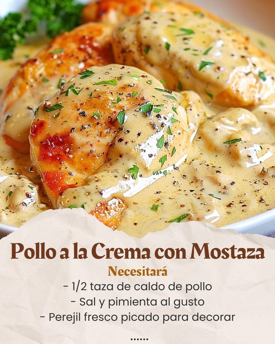 Delicioso Pollo a la Crema con Mostaza