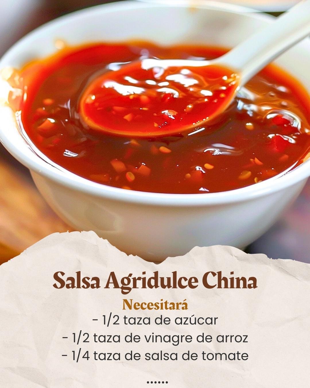 Salsa Agridulce al Estilo Chino