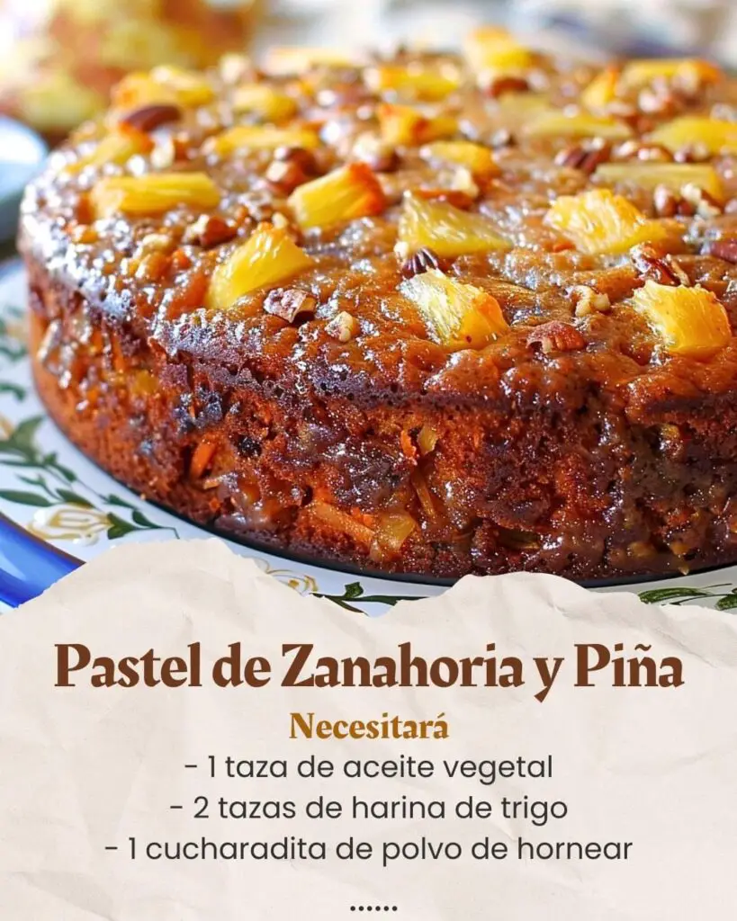 Pastel de Zanahoria y Piña con Cobertura de Queso Crema: Memorable y Perfecto 2 Pastel de Zanahoria y Piña con Cobertura de Queso Crema