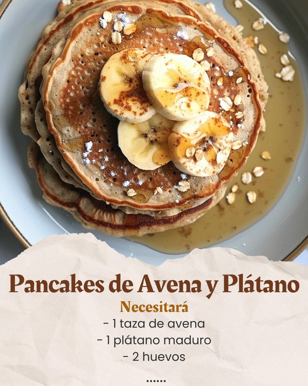 Pancakes de Avena y Plátano