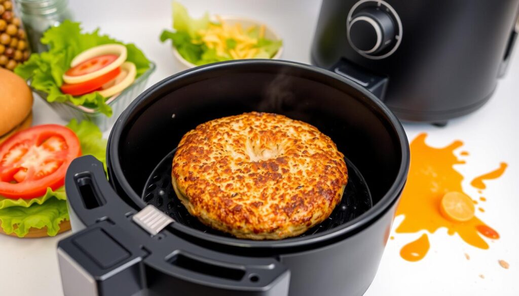 Hamburguesa casera en airfryer