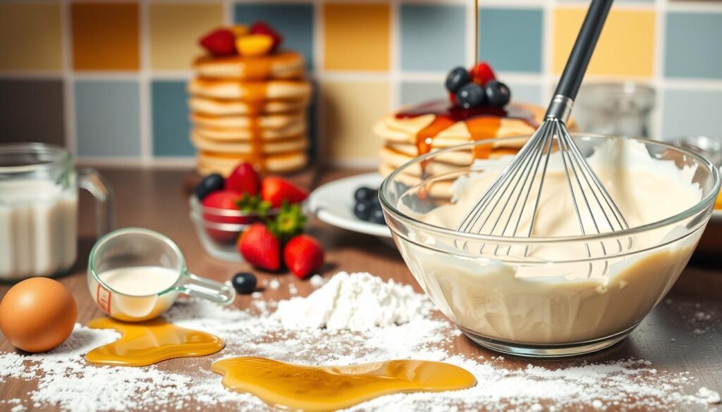 Preparación de la masa de panqueques
