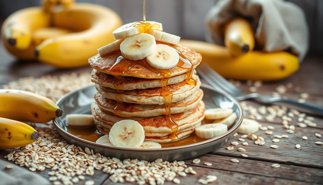 pancakes de avena y platano