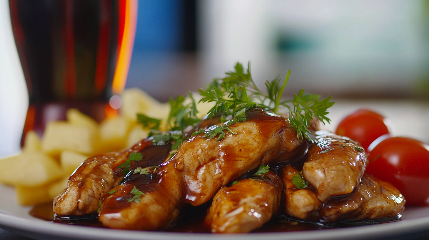 Pollo Glaseado con Coca Cola