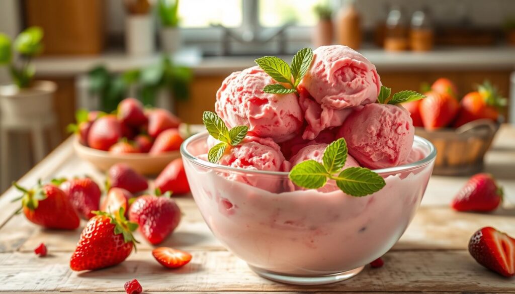 Helado de fresa