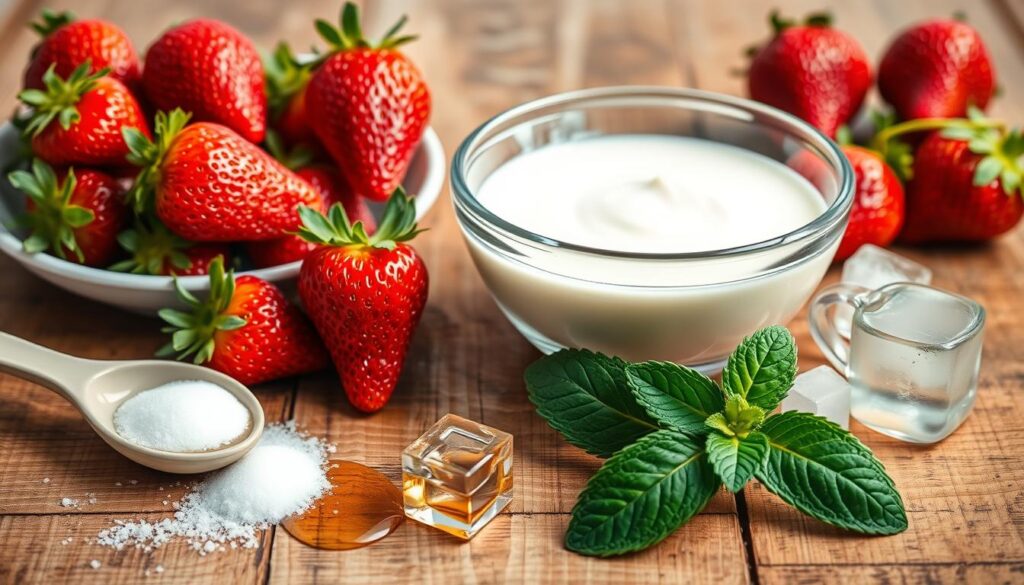 Ingredientes del helado de fresa