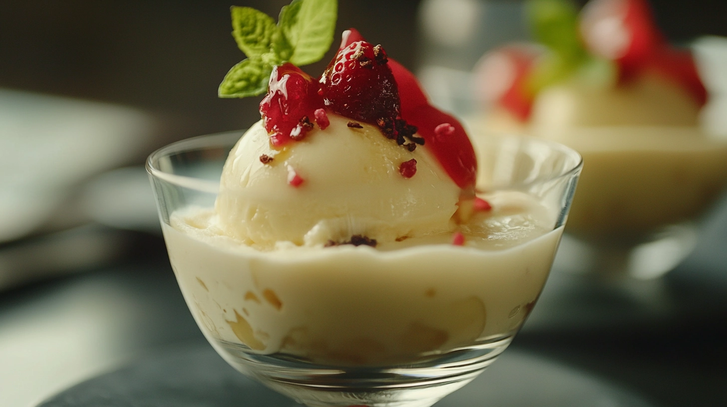 helado de fresa casero con yogur