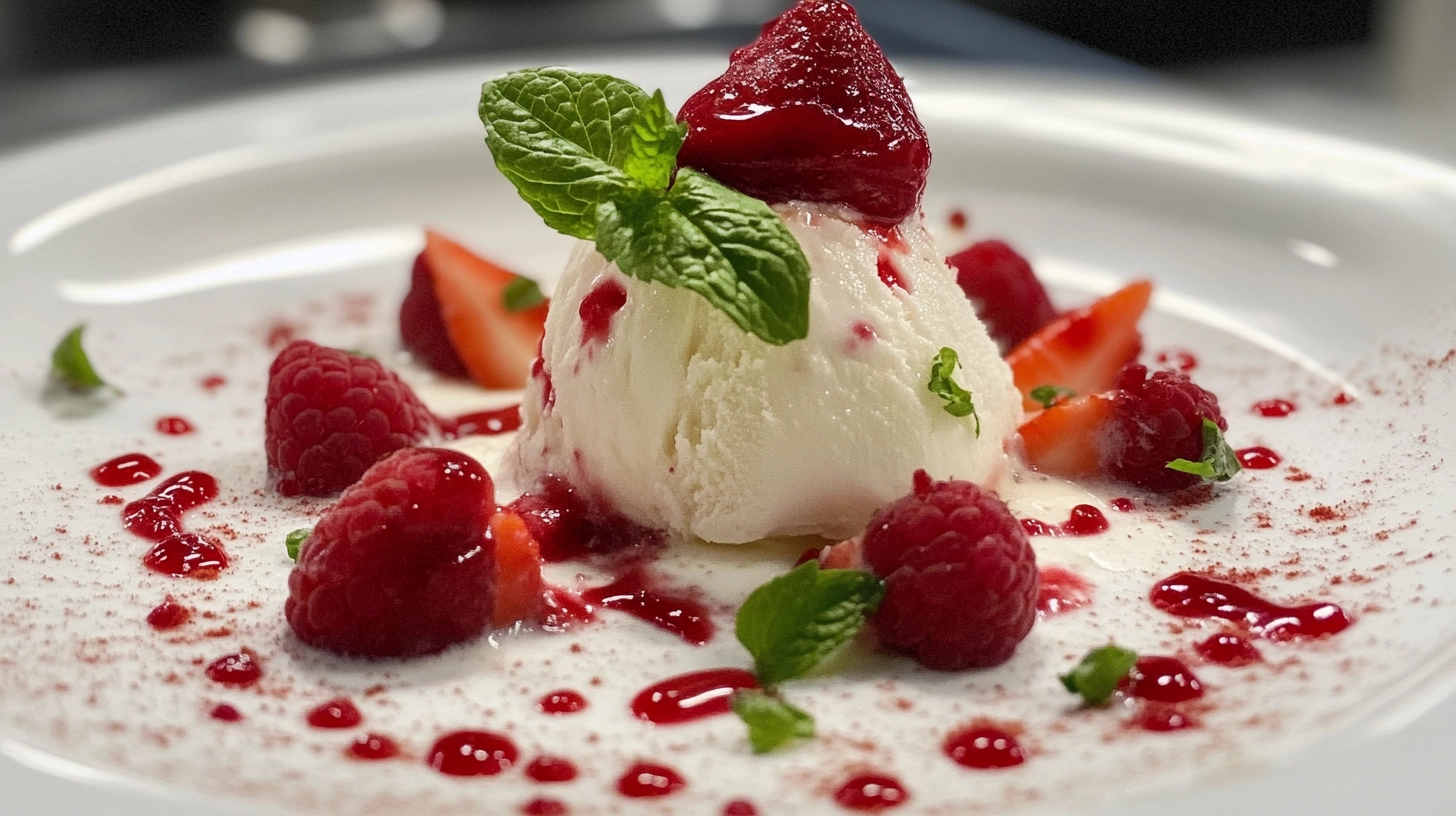 helado de fresa casero con yogur