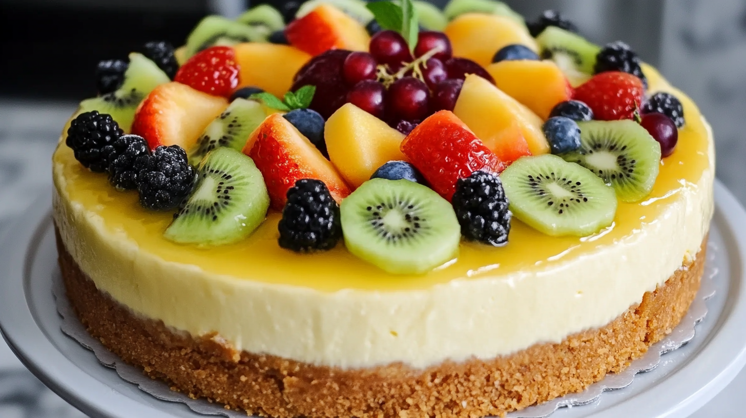 Tarta de Queso Sin Azúcar con Frutas Frescas