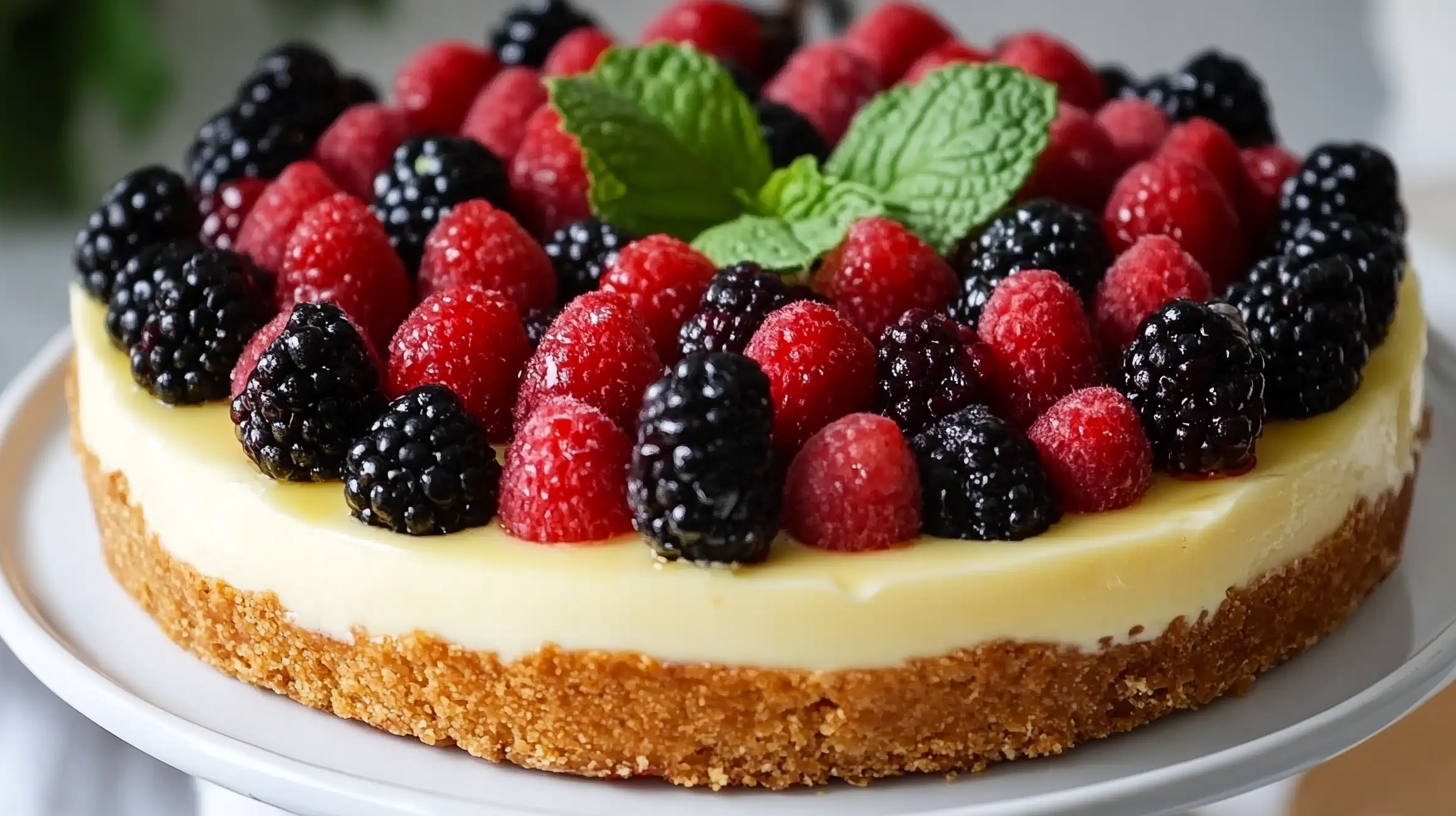 Tarta de Queso Sin Azúcar con Frutas Frescas