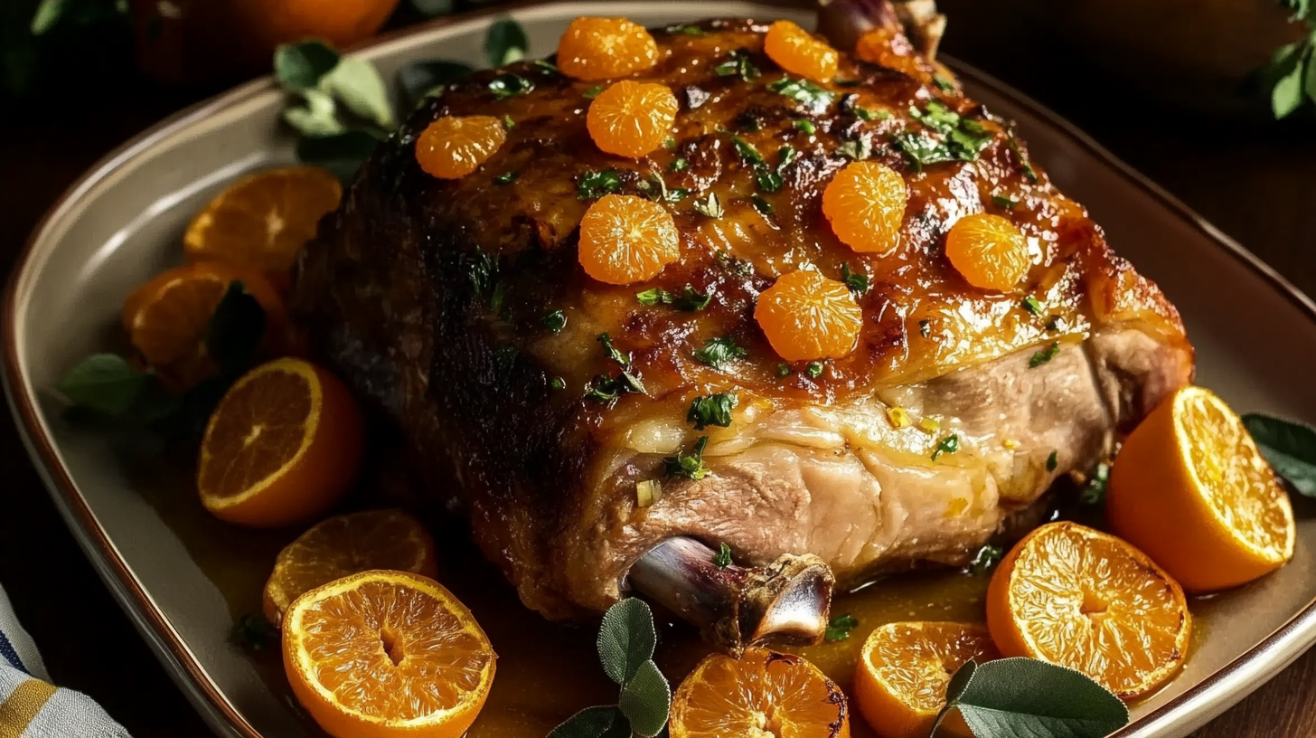 Cerdo al Horno con Salsa de Naranja y Romero 2 Cerdo al Horno con Salsa de Naranja y Romero