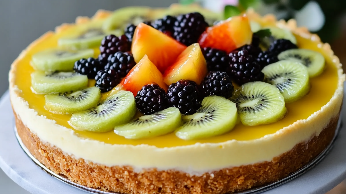 Tarta de Queso Sin Azúcar con Frutas Frescas