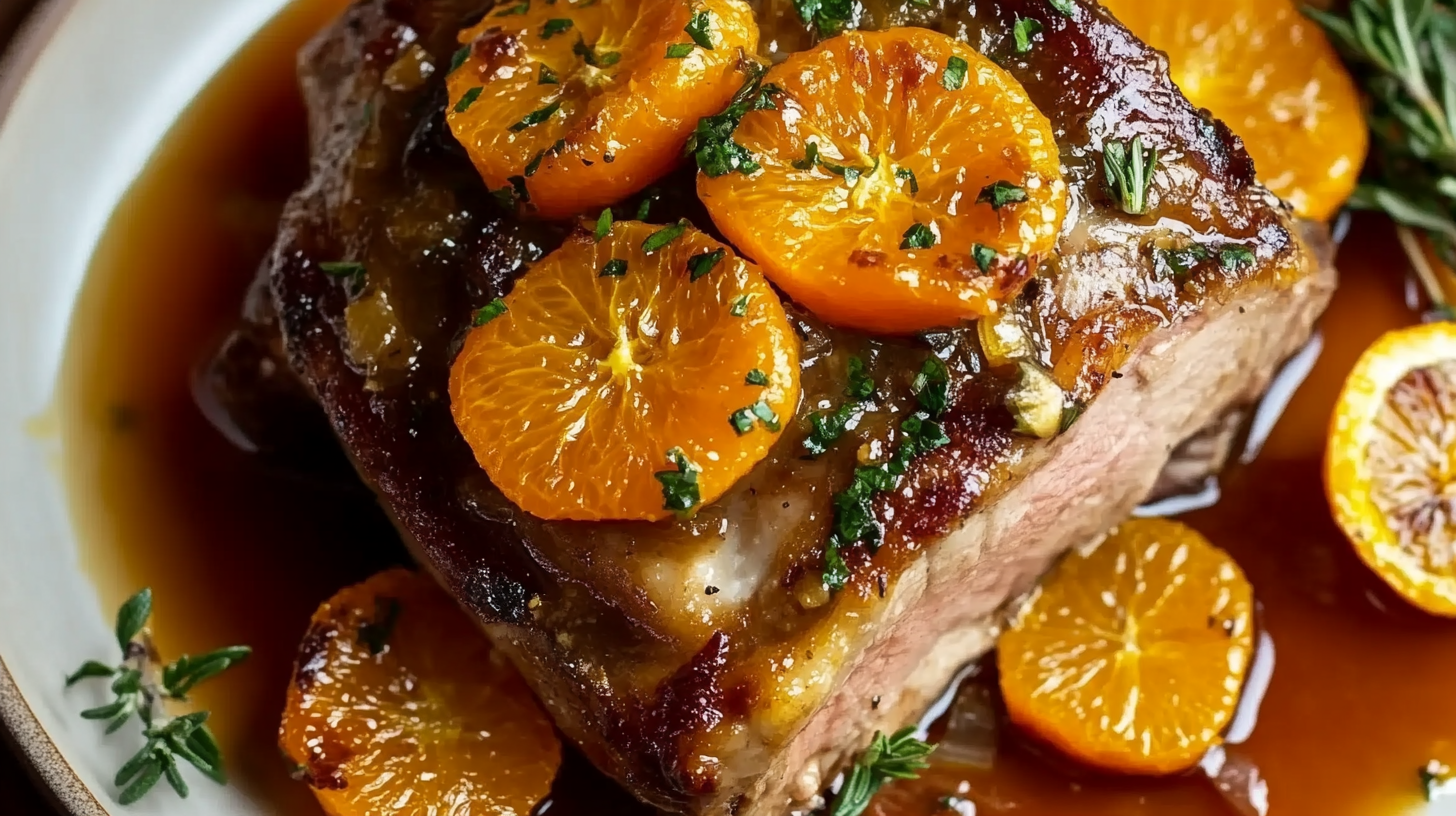 Cerdo al Horno con Salsa de Naranja y Romero 3 Cerdo al Horno con Salsa de Naranja y Romero