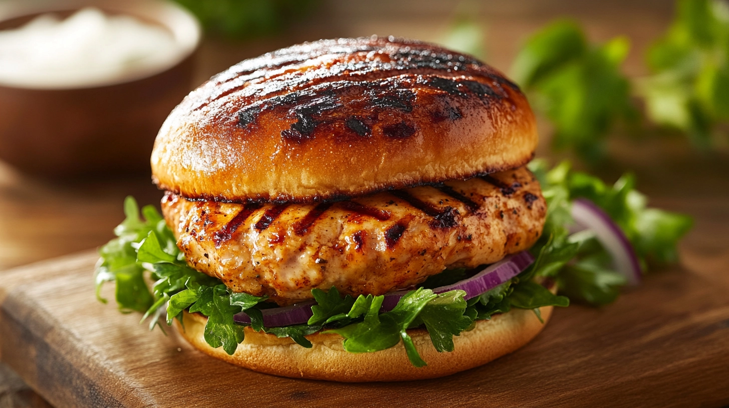 hamburguesa de pollo casero