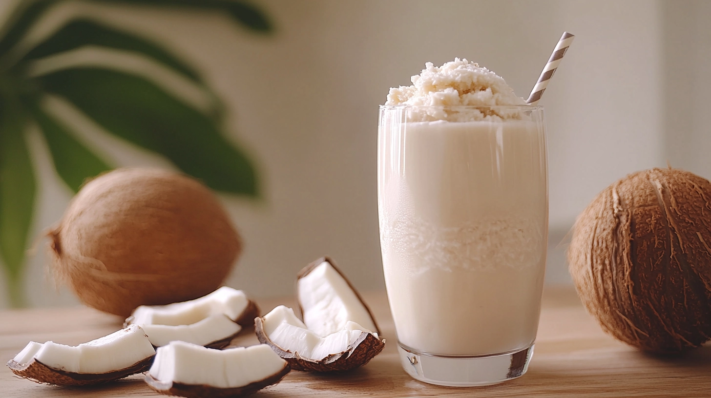 helado de coco con leche condensada