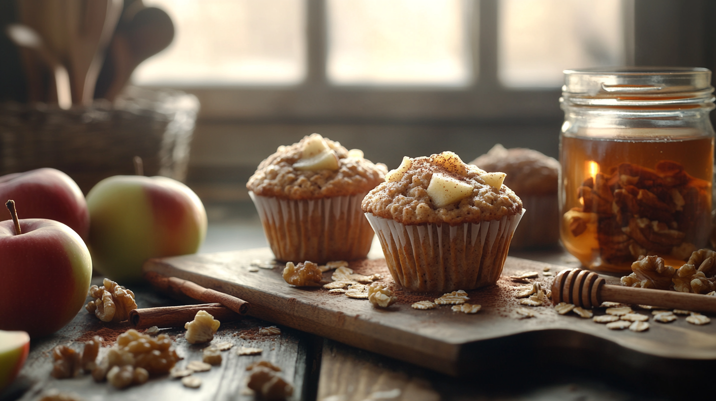 Muffins de Manzana Avena y Canela