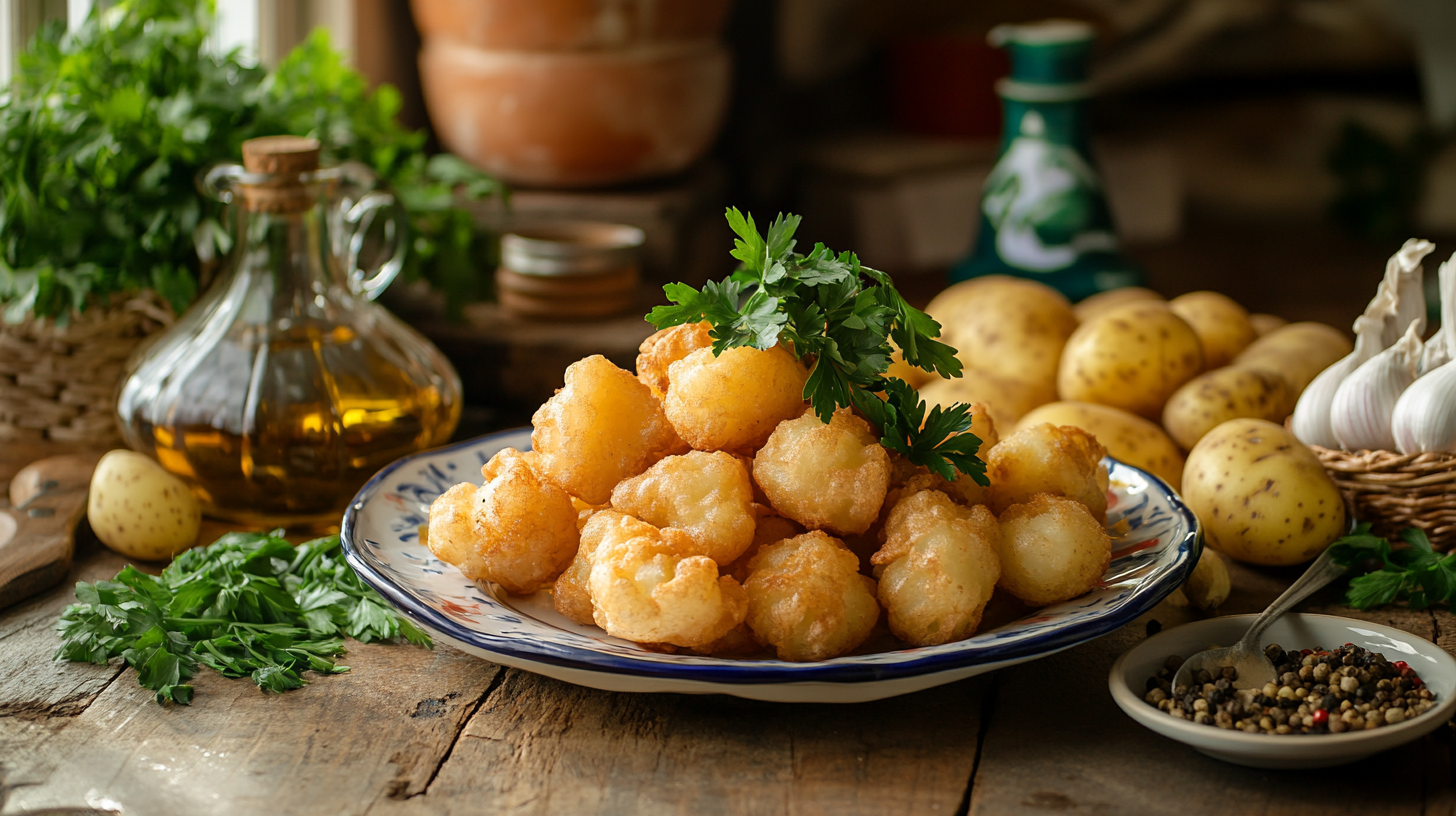 Bu&ntilde;uelos de Bacalao Crujientes y Doraditos