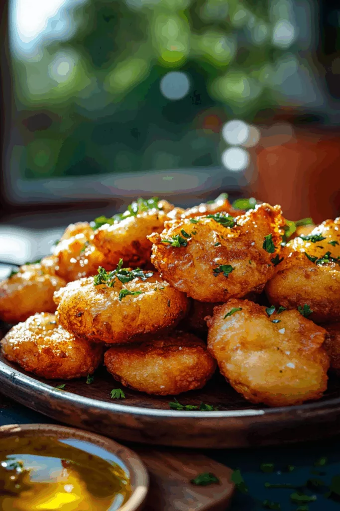 Bu&ntilde;uelos de Bacalao Crujientes y Doraditos