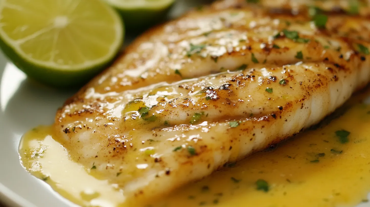 Filete de Pescado con Salsa de Mantequilla y Limon