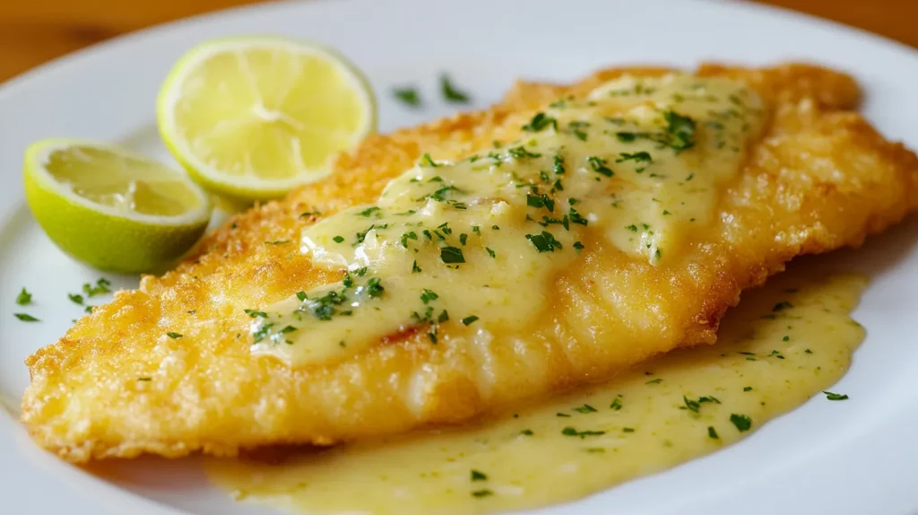 Filete de Pescado con Salsa de Mantequilla y Limon