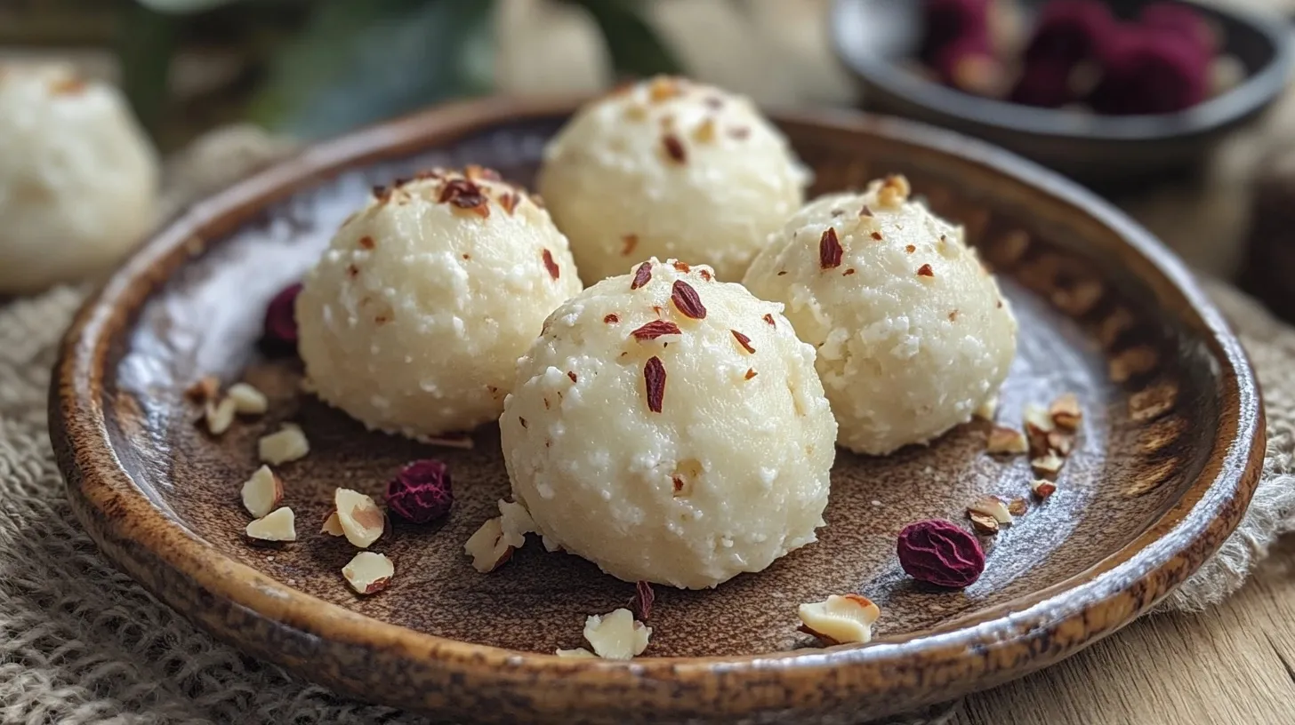 Bolitas de Queso Crema con Arándanos y Almendras