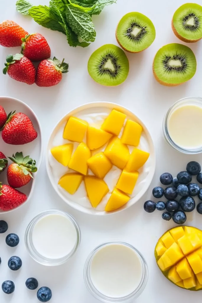 Carlota de limón con frutas