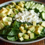 Ensalada de Espinacas Manzana Verde y Semillas de Girasol