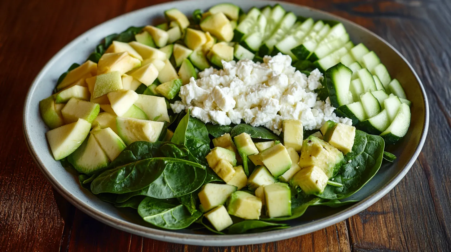 Ensalada de Espinacas Manzana Verde y Semillas de Girasol