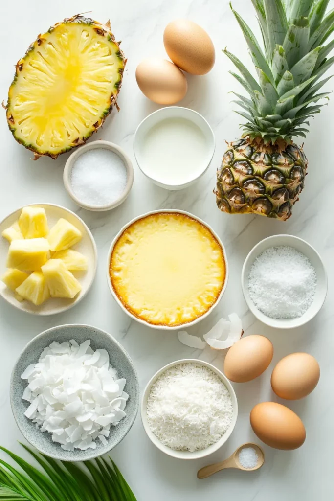 Flan de piña colada