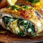 Pechuga de Pollo Rellena de Espinaca y Queso