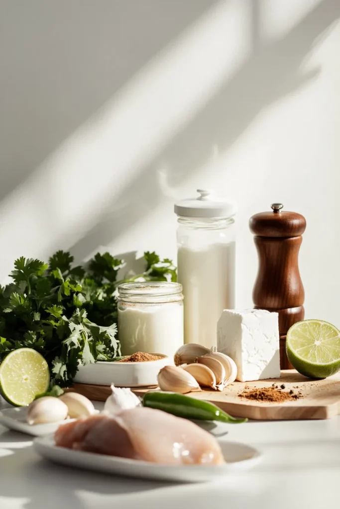 Pechugas de Pollo con Crema de Cilantro