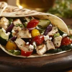 Wrap de Pollo y Verduras al Estilo Griego: ¡Una Combinación Fresca y Saludable! 7 Wrap de pollo y verduras al estilo griego