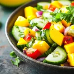 Ensalada de Pepino y Mango con Toque Cítrico y Aromático 5 Ensalada de Pepino y Mango con Toque Cítrico y Aromático