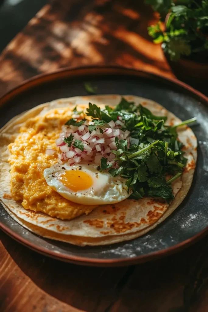 Tortilla con Queso Cottage y Huevo​