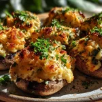 Champiñones rellenos en freidora de aire