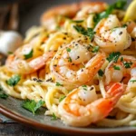 Espaguetis con gambas