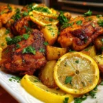 Muslos de pollo con patatas en freidora de aire