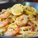 Pasta con gambas