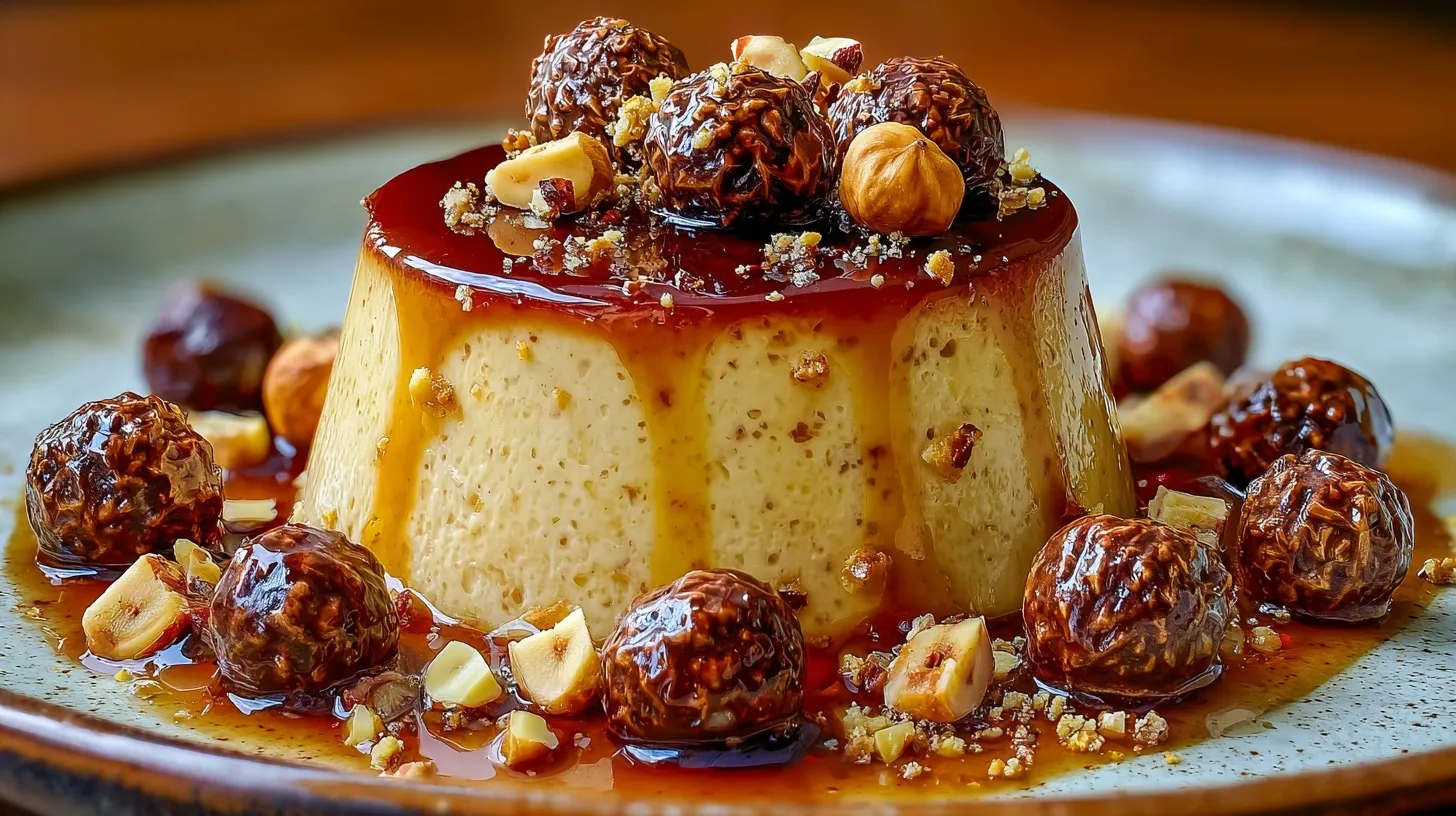 Flan de Ferrero Rocher