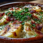 Gratinado de Patatas a la Carbonara