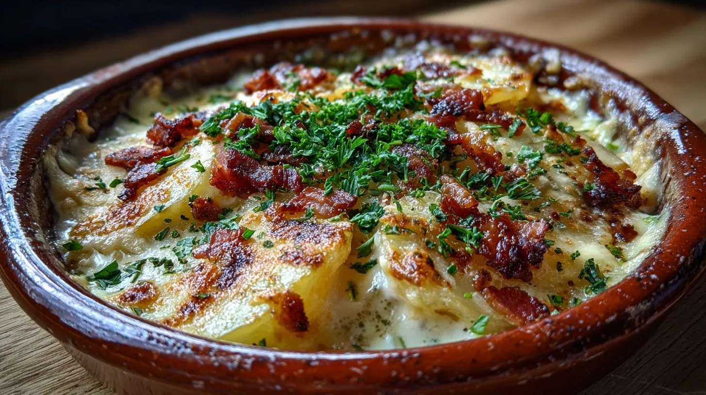 Gratinado de Patatas a la Carbonara