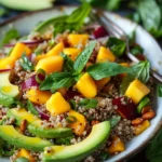 Ensalada Tropical de Quinoa Con Mango y Aguacate