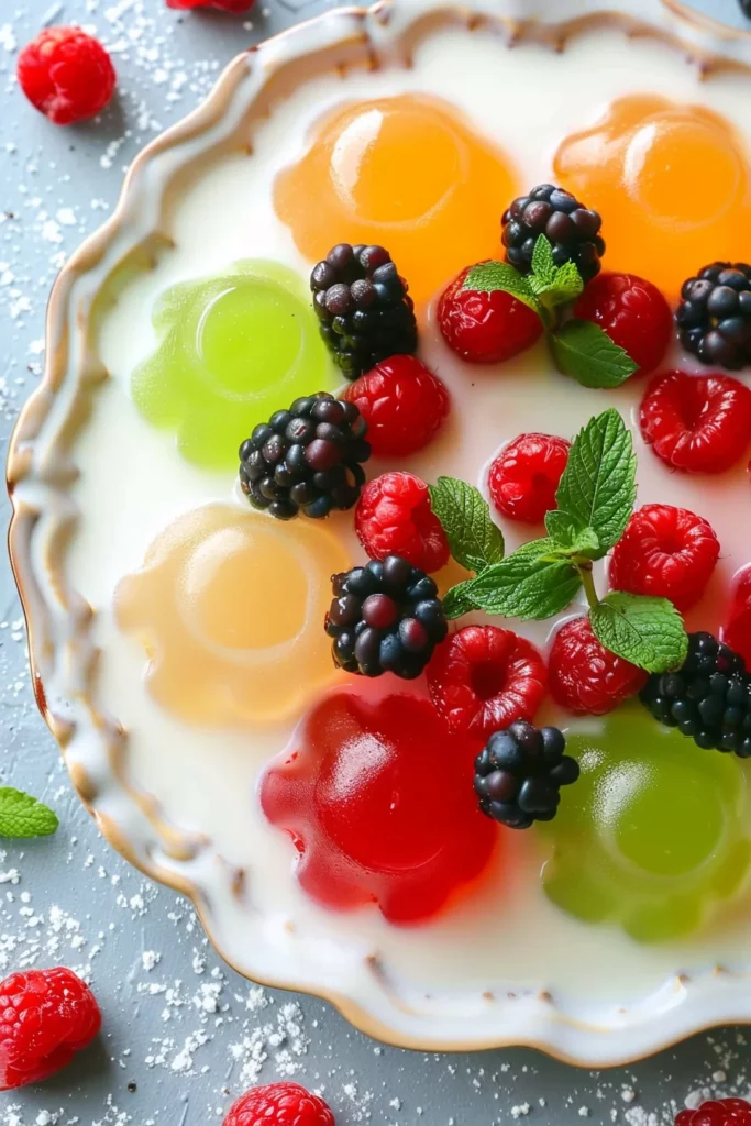Gelatina Con Leche y Frutas: Postre Colorido y Saludable Irresistible
